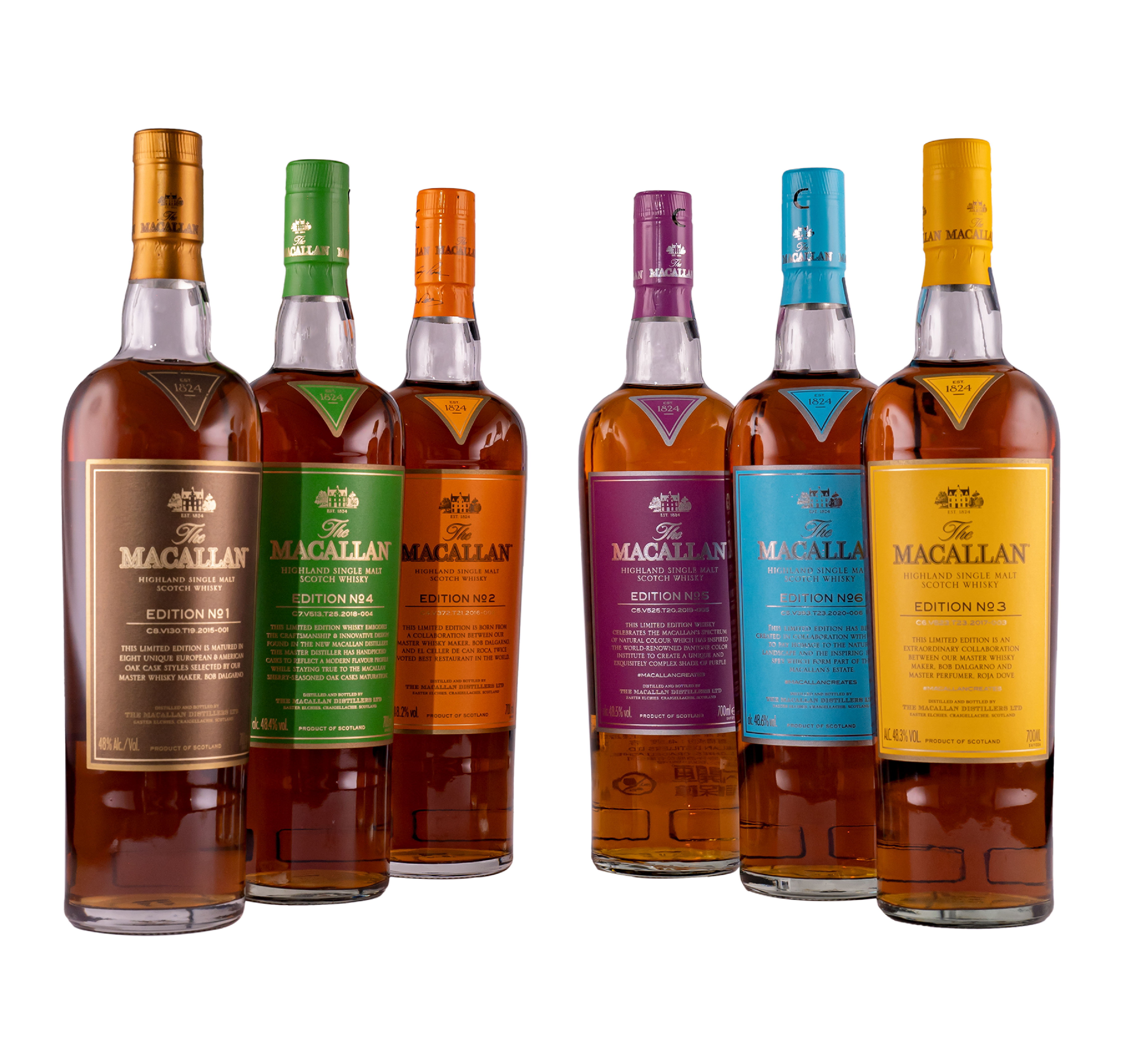 The Macallan Edition No.1~6 Single Malt Scotch Whisky